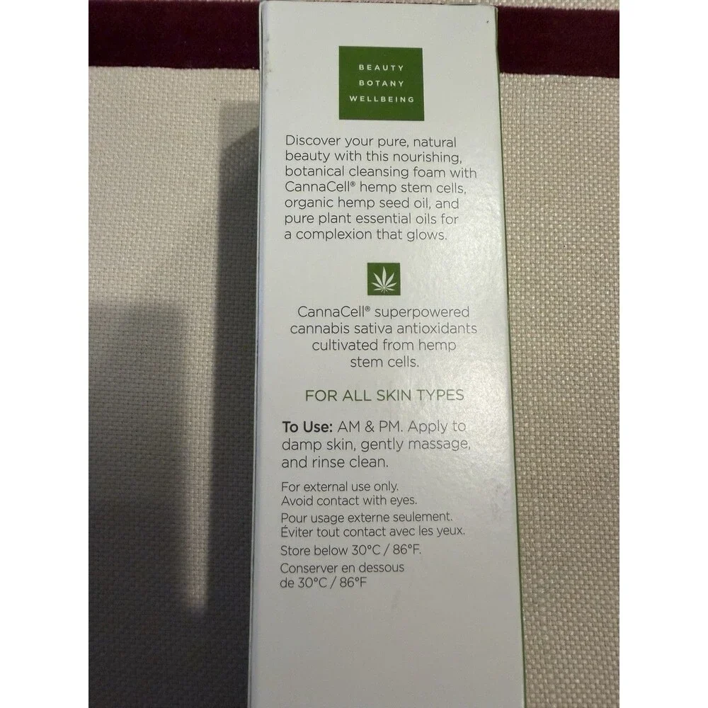 NEW IN BOX Andalou Naturals CannaCell Cleansing Foam 5.5 fl Oz